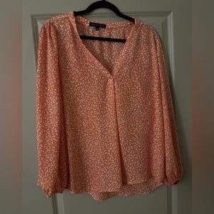 Cheetah Print Coral Blouse